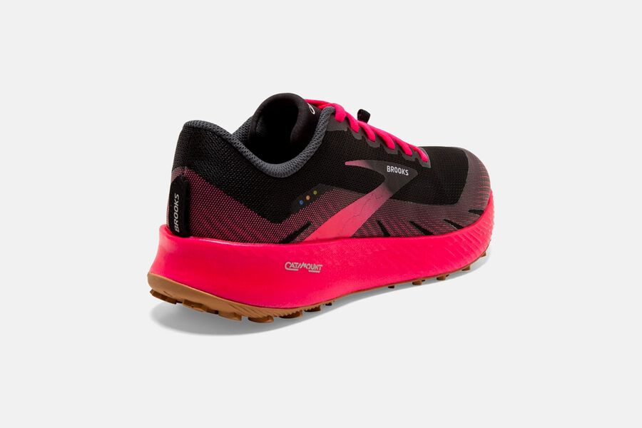 Brooks Running Shoes Womens Black/Red - Catamount Trail - 5986-NESIK